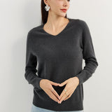 Chanyarn 100% Pure Cashmere Women's Sweater V-Neck Long Sleeve 2025 Fall Winter Warm Soft Knit Pullover