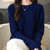 CHanyarn Women's Crew Neck 100% Micchiale in lana merino 2025 inverno casual casual vintage morbida a maniche lunghe a maniche lunghe maglione