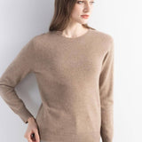 Women's 100% Pure Cashmere Sweater 2025 Fall Winter Crew Neck Long Sleeve Warm Soft Knitted Pullover