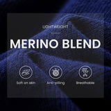 Women's Merino Wool Hoodies 2025 Fall Winter Casual Crewneck Sweatshirt Long Sleeve Knitted Sweater with Drawstring