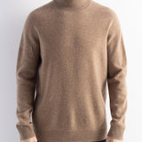 Herren 100% Merino Wollpullover 2025 Herbst Winter Erste Linie Ready to Tragen hoher Nacken Langarmern nahtloser Strickpullover