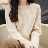 Chanyarn Pull de laine de mérinos de Chanyarn 2025 Automne d'hiver Casual Crewneck Long Sweater en tricot à manches longues à manches longues à manches longues