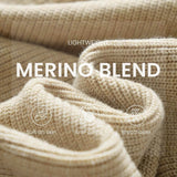 Women's Merino Wool Hoodies 2025 Fall Winter Casual Crewneck Sweatshirt Long Sleeve Knitted Sweater with Drawstring