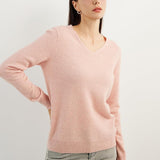 Chanyarn 100% Pure Cashmere Women's Sweater V-Neck Long Sleeve 2025 Fall Winter Warm Soft Knit Pullover