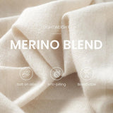 Women's Merino Wool Blend Oversized Sweater 2025 Fall Winter Fashion Mock Neck Batwing Sleeve Knit Pullover Sweater