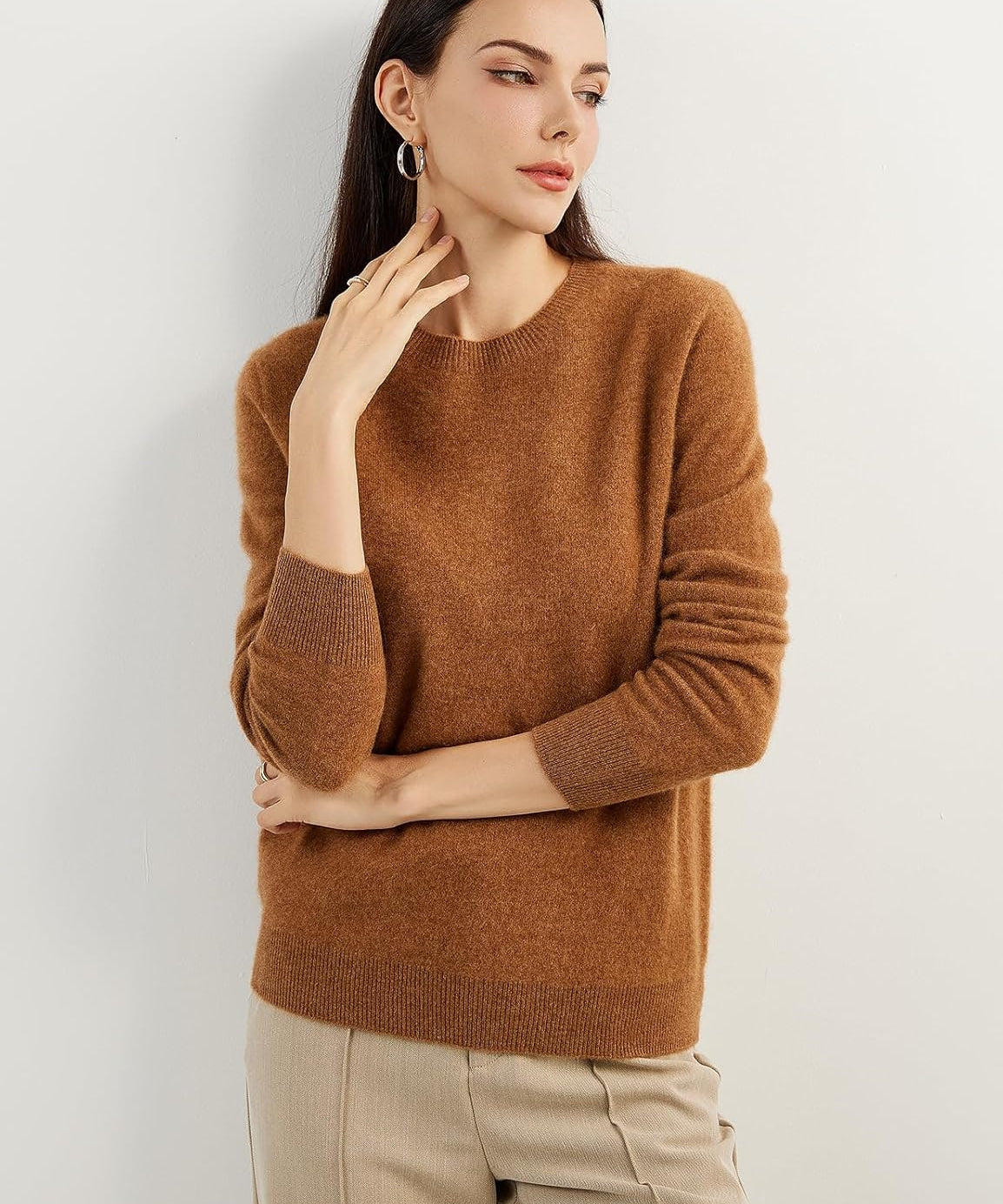 Mongolian Cashmere Crewneck Sweater