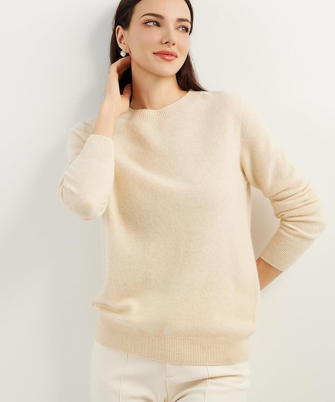 Mongolian Cashmere Crewneck Sweater