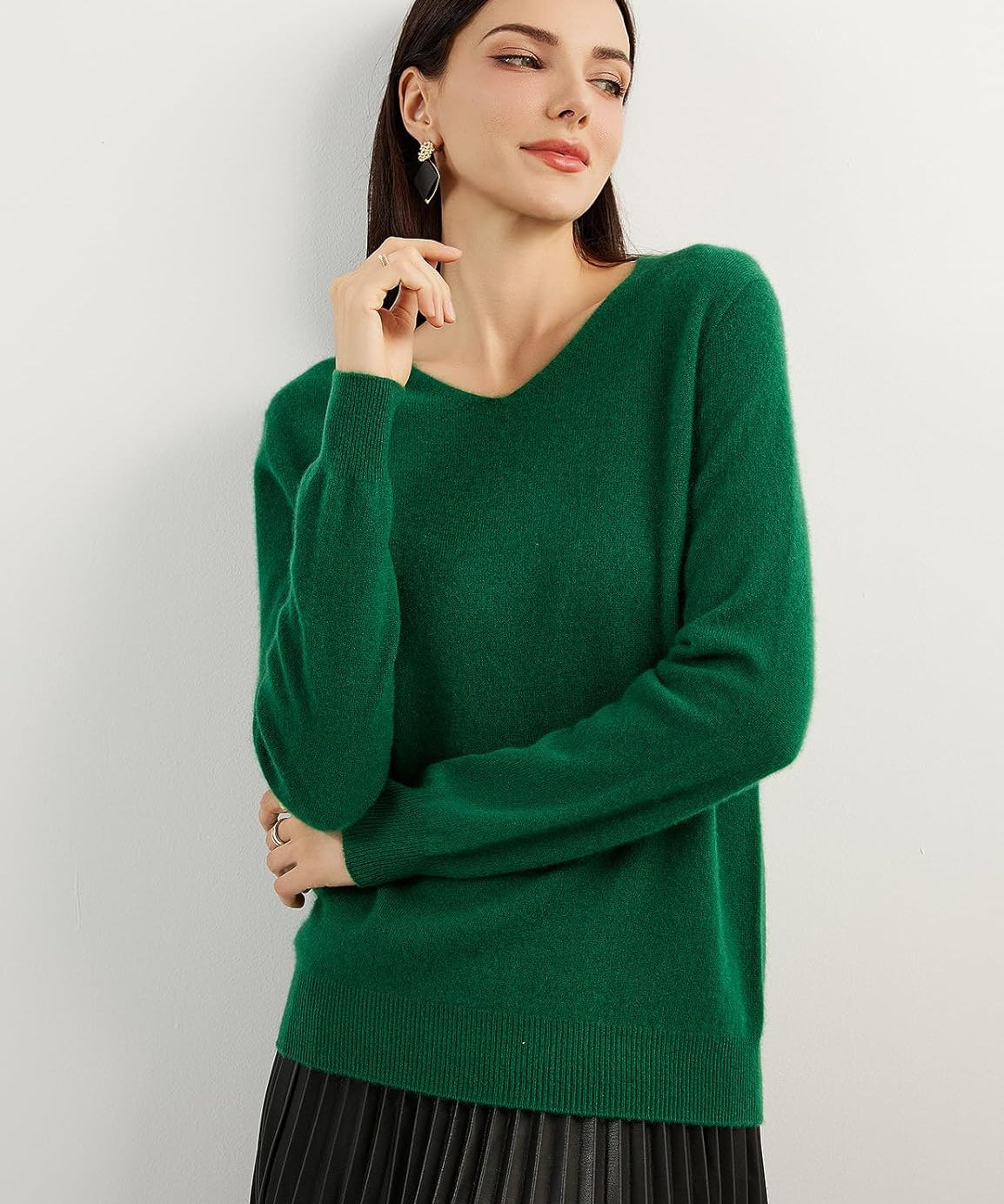 Mongolia Cashmere V-Neck Sweater