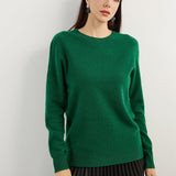Women's 100% Pure Cashmere Sweater 2025 Fall Winter Crew Neck Long Sleeve Warm Soft Knitted Pullover