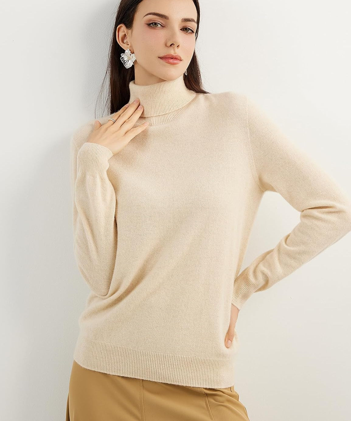 Mongolian Cashmere Turtleneck Sweater