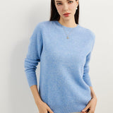 Women's 100% Pure Cashmere Sweater 2025 Fall Winter Crew Neck Long Sleeve Warm Soft Knitted Pullover