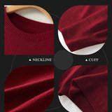 Women's Merino Wool Sweater 2025 Fall Winter Crew Neck Long Sleeve First-Line Ready to Wear Seamless Knit Sweater