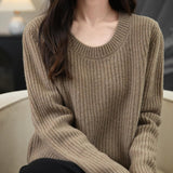 Chanyarn Pull de laine de mérinos de Chanyarn 2025 Automne d'hiver Casual Crewneck Long Sweater en tricot à manches longues à manches longues à manches longues
