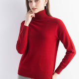 Women's 100% Pure Cashmere Sweater Turtleneck Long Sleeve Warm Soft 2025 Fall Winter Knit Pullover