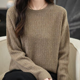 Chanyarn Women's 100% Merino Wool Crew Neck Sweater 2025 Fall Winter Casual Solid Long Sleeve Warm Soft Knitted Sweater