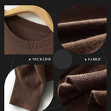 Women's Merino Wool Sweater 2025 Fall Winter Crew Neck Long Sleeve First-Line Ready to Wear Seamless Knit Sweater