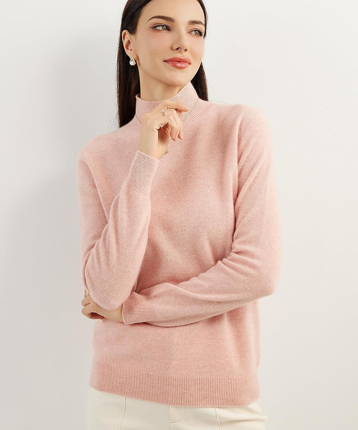 Mongolian Cashmere Mockneck Sweater