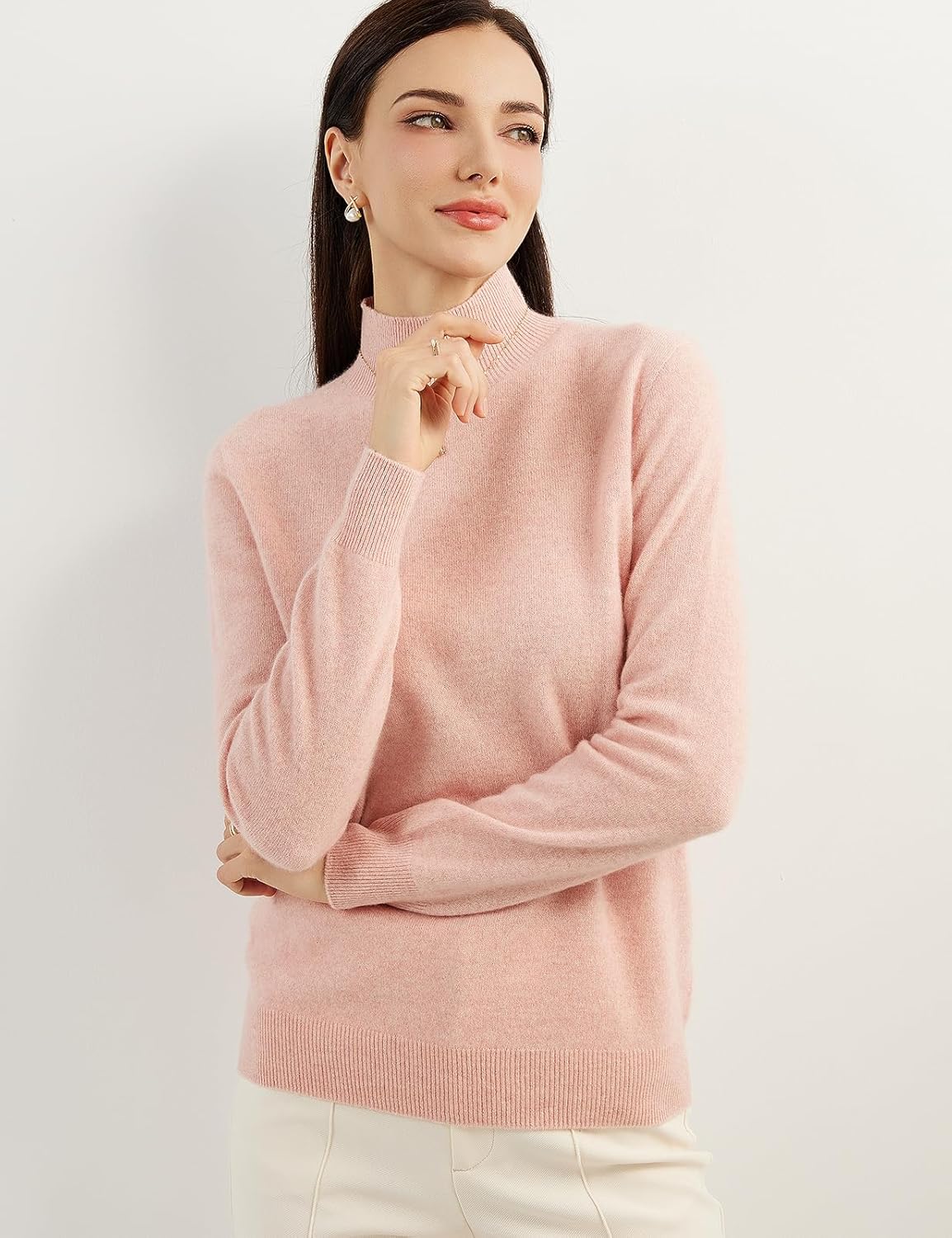Mongolian Cashmere Mockneck Sweater