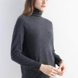 100% Pure Cashmere Women's Sweater Turtleneck Long Sleeve Warm Soft 2025 Fall Winter Knit Pullover