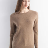 100% 메리노 울 심리스 크루넥 스웨터