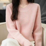 Chanyarn Pull de laine de mérinos de Chanyarn 2025 Automne d'hiver Casual Crewneck Long Sweater en tricot à manches longues à manches longues à manches longues