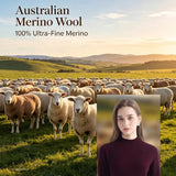 100% Australian Merino Wool Seamless Mock Neck Sweater
