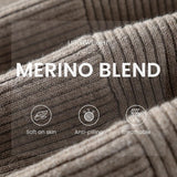 Women's Merino Wool Oversized Sweater 2025 Fall Winter Turtleneck Ribbed Batwing Sleeve Asymmetrical Knit Pullover