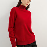 Women's 100% Pure Cashmere Sweater Turtleneck Long Sleeve Warm Soft 2025 Fall Winter Knit Pullover