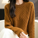 Suéter de lana 100% merino de chanyarn femenino 2025 otoño invierno informal