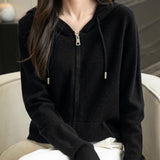 Cardigan de munición larga de manga larga de manga larga de lana 100% merino