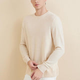 Chanyarn Men's 100% Merino Wool Sweater 2025 Fall Winter Casual Crewneck Warm Soft Long Sleeve Knitted Sweater