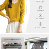 Chanyarn Women's 100% Merino Wool V Neck Sweater 2025 First-Line Ready to Wear Casual Long Sleeve Seamless Knit Sweater
