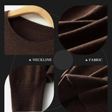 Women's Merino Wool Sweater 2025 Fall Winter Crew Neck Long Sleeve First-Line Ready to Wear Seamless Knit Sweater