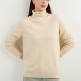 100% Pure Cashmere Women's Sweater Turtleneck Long Sleeve Warm Soft 2025 Fall Winter Knit Pullover