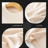 Women's Merino Wool Sweater 2025 Fall Winter Mock Neck Long Sleeve First-Line Ready to Wear Seamless Knit Sweater