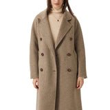 100% Merino Wool Fall Winter Long Pea Coat