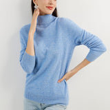 Women's 100% Pure Cashmere Sweater Turtleneck Long Sleeve Warm Soft 2025 Fall Winter Knit Pullover