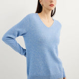 Chanyarn 100% Pure Cashmere Women's Sweater V-Neck Long Sleeve 2025 Fall Winter Warm Soft Knit Pullover
