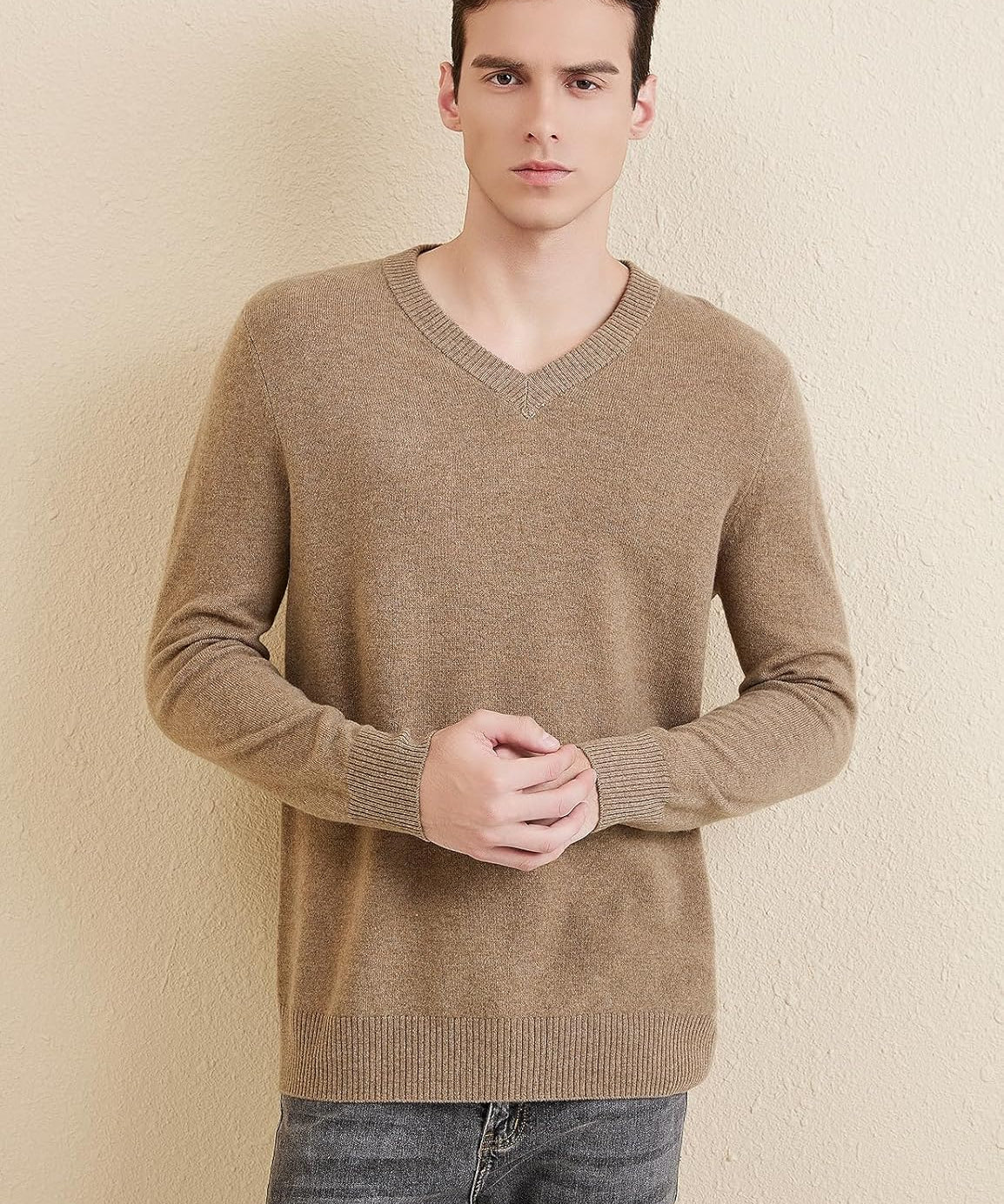 Australian Merino Wool V-Neck Sweater