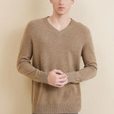 Chanyarn Men's 100% Merino Wool Sweater 2025 Fall Winter Casual V Neck Warm Soft Long Sleeve Knitted Pullover Sweater