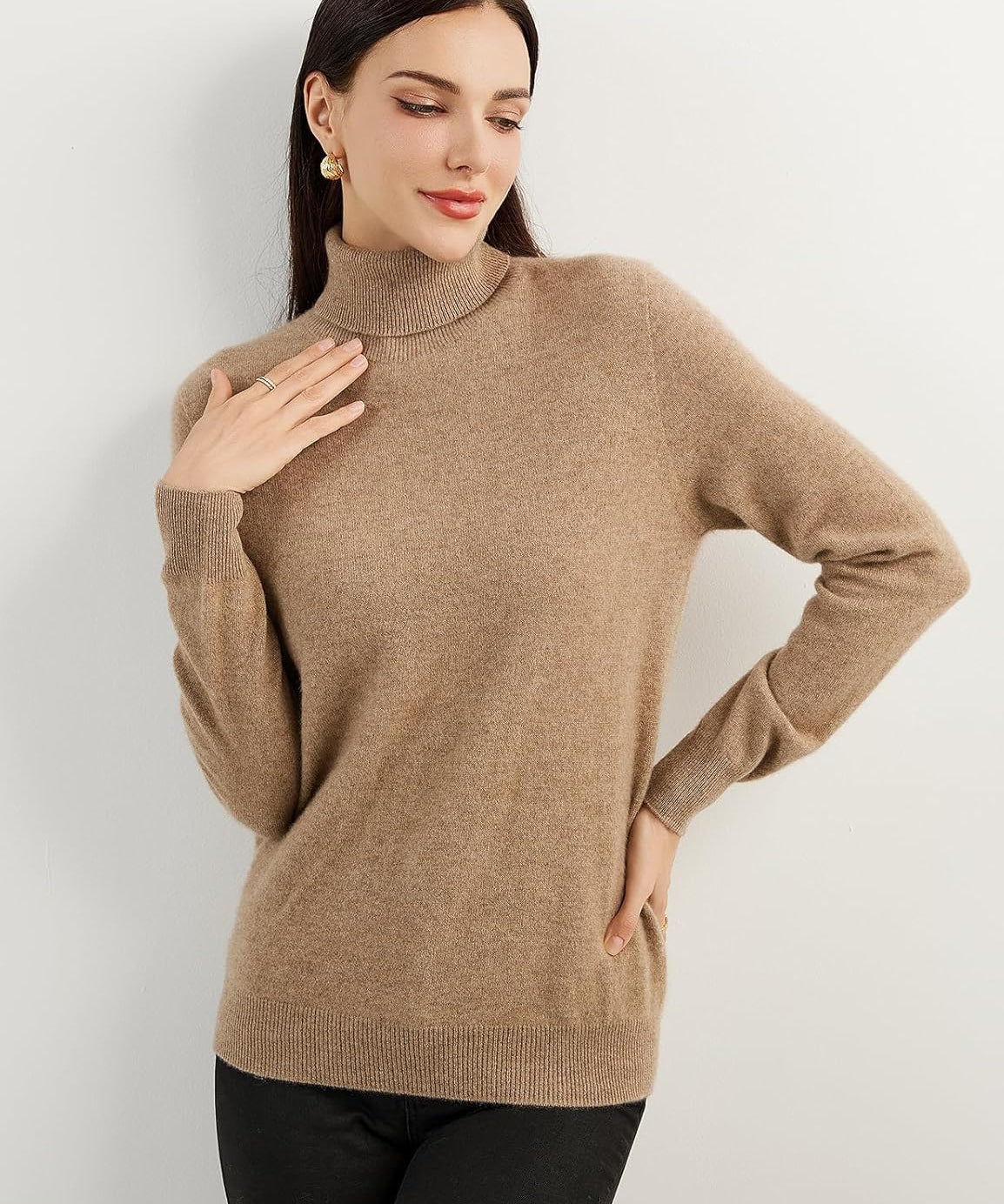 Mongolian Cashmere Turtleneck Sweater