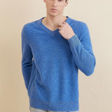 Chanyarn Men's 100% Merino Wool Sweater 2025 Fall Winter Casual V Neck Warm Soft Long Sleeve Knitted Pullover Sweater