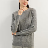 Women's 100% Pure Cashmere Sweater 2025 Fall Winter Crew Neck Long Sleeve Warm Soft Knitted Pullover