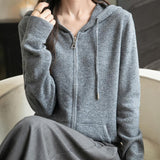 Cardigan de munición larga de manga larga de manga larga de lana 100% merino