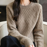 Suéter de lana 100% merino de chanyarn femenino 2025 otoño invierno informal
