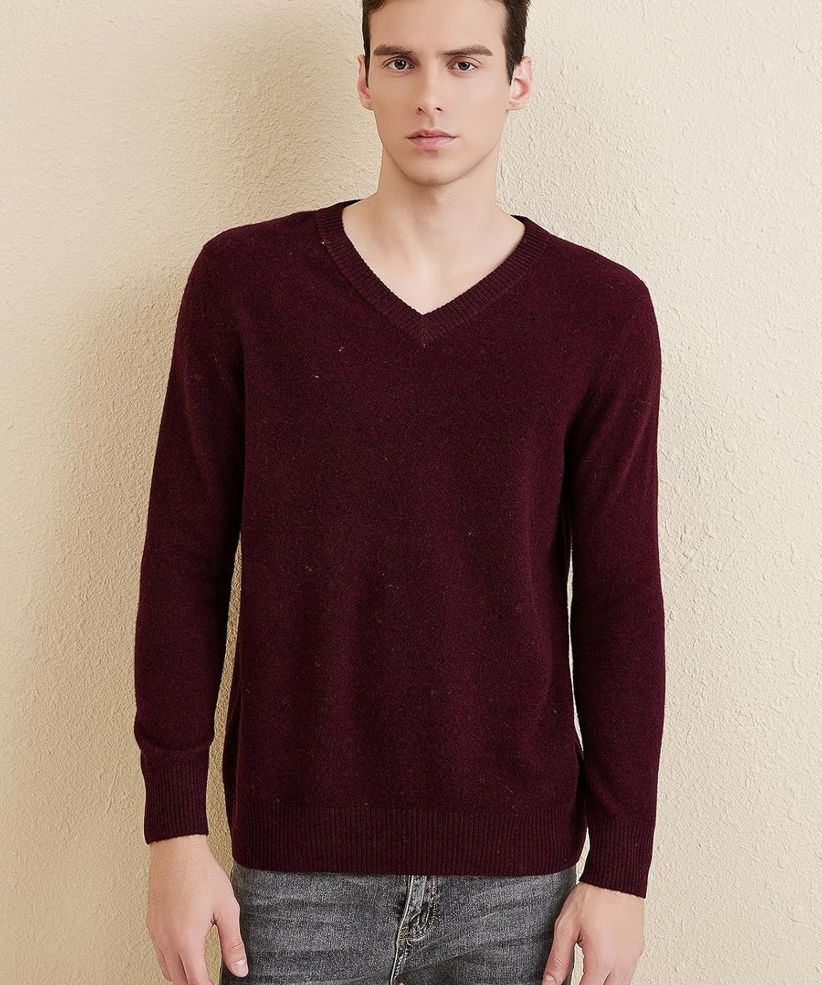 Australian Merino Wool V-Neck Sweater
