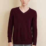 Chanyarn Men's 100% Merino Wool Sweater 2025 Fall Winter Casual V Neck Warm Soft Long Sleeve Knitted Pullover Sweater