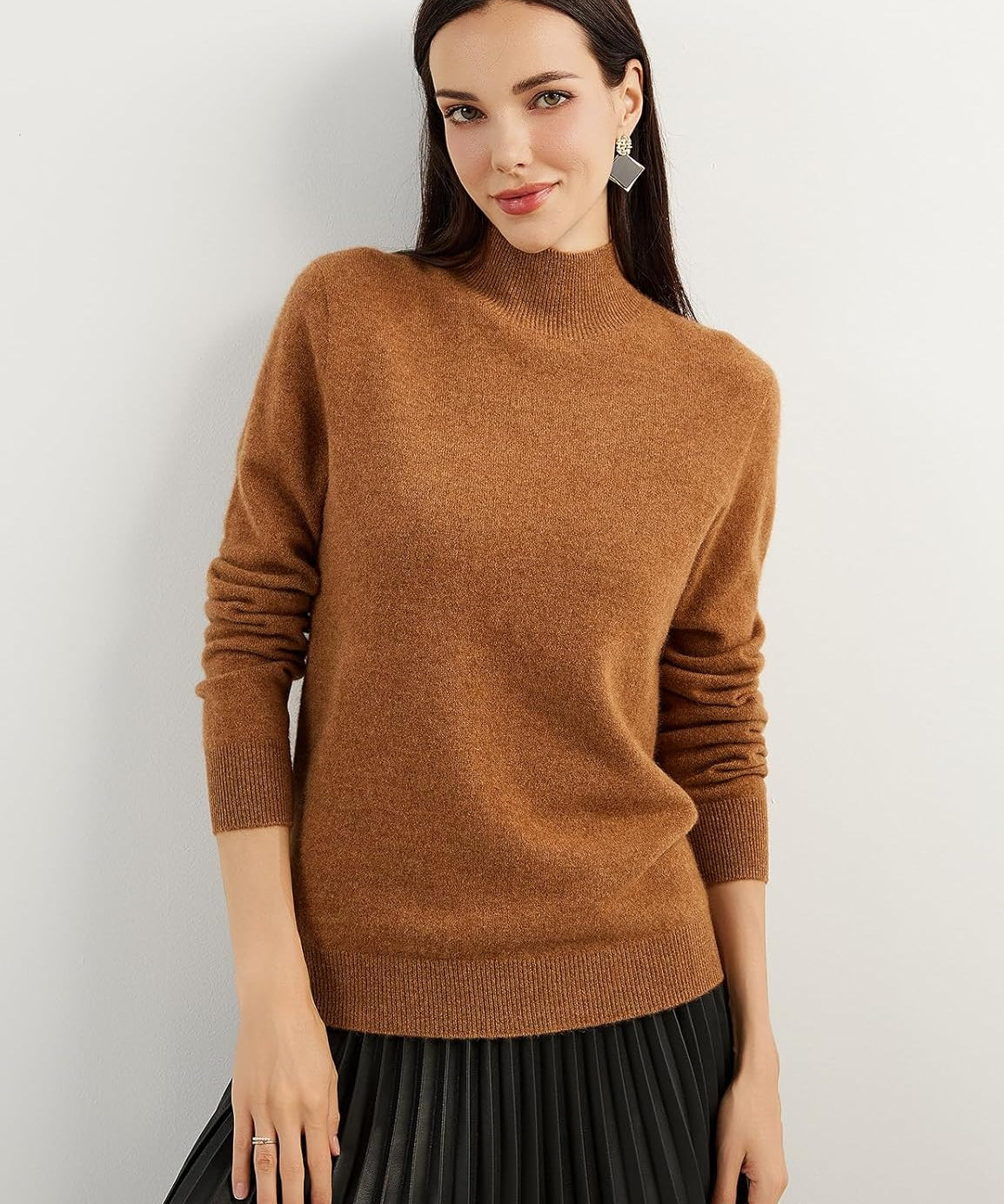 Mongolian Cashmere Mockneck Sweater