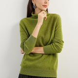 100% Pure Cashmere Women's Sweater Turtleneck Long Sleeve Warm Soft 2025 Fall Winter Knit Pullover