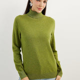 Women's 100% Pure Cashmere Sweater Turtleneck Long Sleeve Warm Soft 2025 Fall Winter Knit Pullover